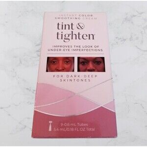 Tint & Tighten Instant Color Smoothing Cream Dark/Deep 9 (0.18 fl oz) Tubes, NIB